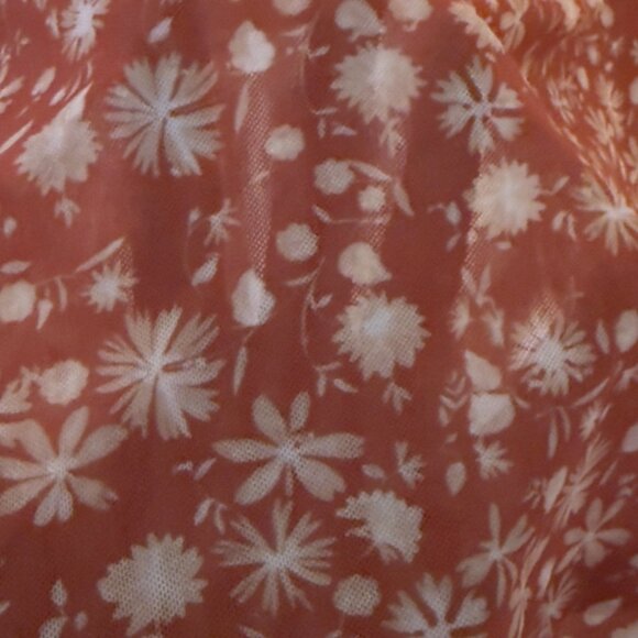 Black Tape_ Semi-Sheer Terracotta Coloured Top (Size Medium) - Picture 7 of 8